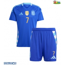 Argentina Rodrigo De Paul #7 Bortedraktsett Barn Copa America 2024 Kortermet (+ Korte bukser)